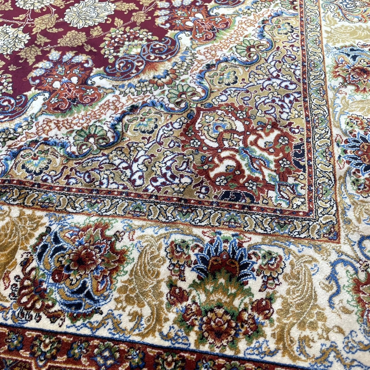 ペルシャ絨毯 イラン モダール 機械織 玄関 タペストリー - 家具 